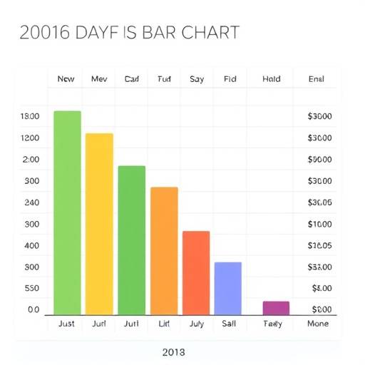 Bar chart illustrating monthly expenses with clear categories