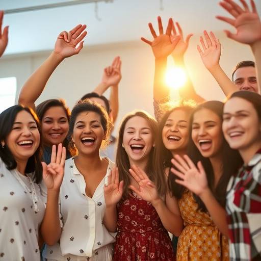 Diverse group of people celebrating financial success, representing inclusivity in financial literacy.